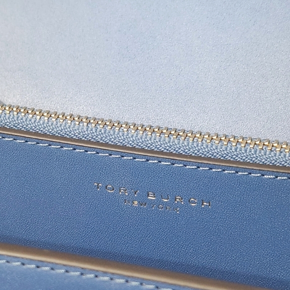 NEW TORY BURCH ELEANOR SHOULDER CROSSBODY BAG SEA FROST FLORAL JEWELED PURSE - Picture 15 of 16